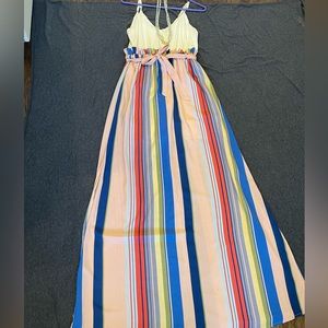 Main strip maxi dress